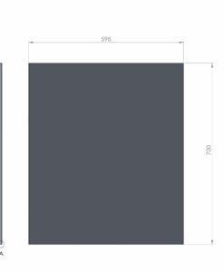 RVS Achterwand 1cm 60x70