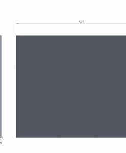 RVS Achterwand 10mm 90x70